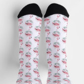 Flamingo en Bloemen Patroon Sokken (Top)