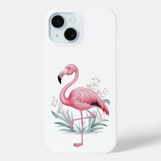 Flamingo en Bloemen Telefoonhoes Case-Mate iPhone Case (Achterkant)