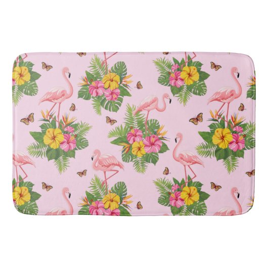 Flamingo en Butterflies 1 Badmat (Voorkant)