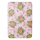 Flamingo en Butterflies 1 Badmat (Voorkant Verticaal)