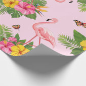 Flamingo en Butterflies 1 Cadeaupapier (Hoek)