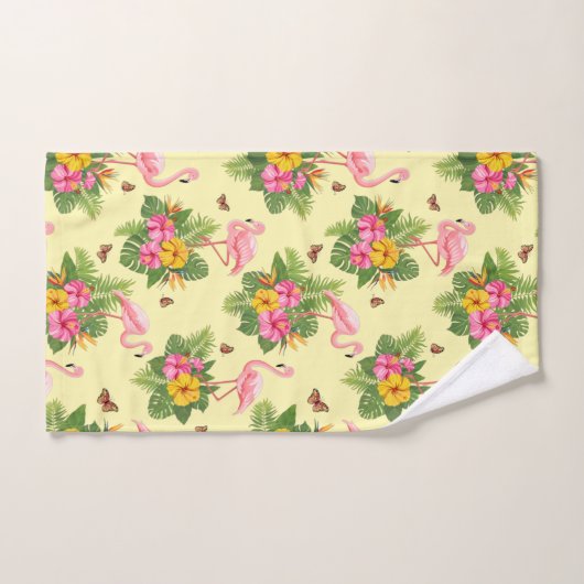 Flamingo en Butterflies 2 Bad Handdoek (Handdoek)