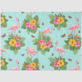 Flamingo en Butterflies 3 Tissuepapier (Voorkant)