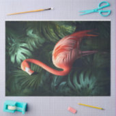 Flamingo en Jungle Bladeren Decoupage Tissuepapier (Craft)