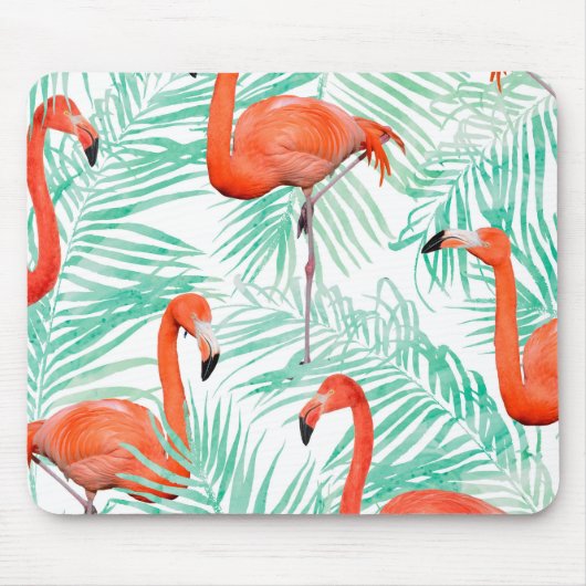 Flamingo en Mint Palm Muismat (Voorkant)