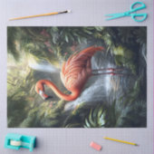 Flamingo en Oerwoud Waterval Decoupage Tissuepapier (Craft)