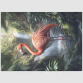 Flamingo en Oerwoud Waterval Decoupage Tissuepapier (Voorkant)