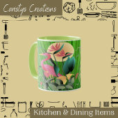 Flamingo en Palm Leaves Mok