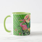 Flamingo en Palm Leaves Mok (Links)
