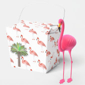 Flamingo en palmboom bedankdoosjes