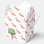 Flamingo en palmboom bedankdoosjes (Geopend)