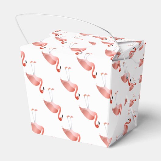 Flamingo en palmboom bedankdoosjes (Achterkant)