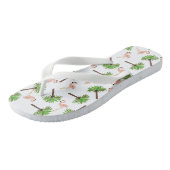 Flamingo En Palmboom Patroon Teenslippers (Schuin)