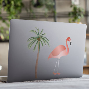 Flamingo en palmboom sticker