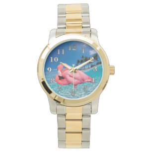 Flamingo en Palms Horloge