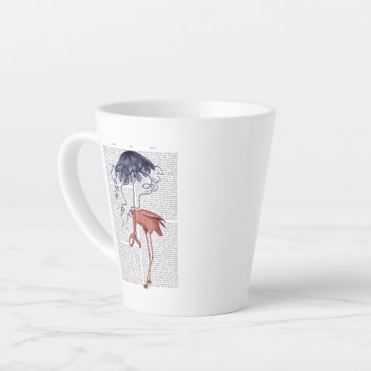 Flamingo en Parasol Latte Mok (Linkerhoek)