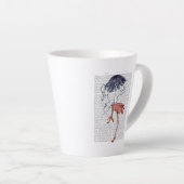 Flamingo en Parasol Latte Mok (Rechterhoek)