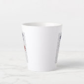 Flamingo en Parasol Latte Mok (Voorkant)