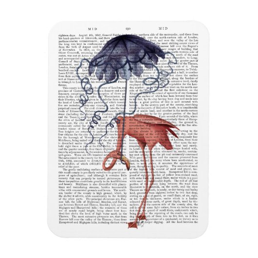 Flamingo en Parasol Magneet (Verticaal)