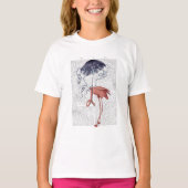 Flamingo en Parasol T-shirt (Voorkant)
