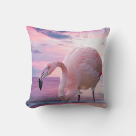Flamingo en Pink Sky Kussen