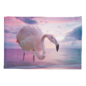 Flamingo en Pink Sky Kussensloop (Achterkant-Links)
