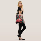 Flamingo en poinsettia tote bag (Op model)