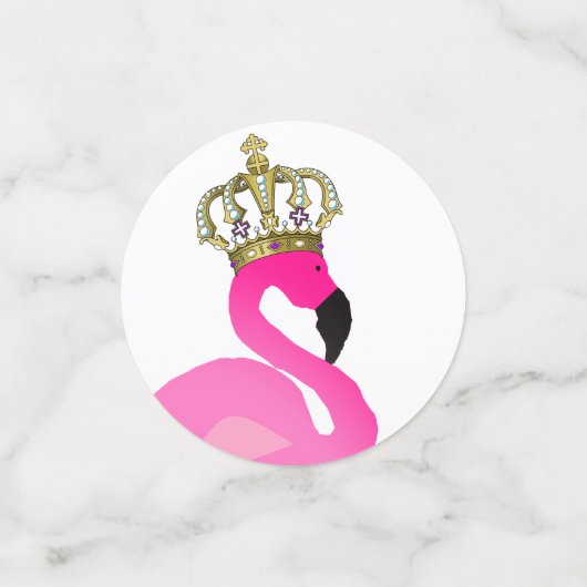 Flamingo en Polka Dot Verjaardagstafel Confetti (Kleine voorkant)