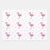 Flamingo en Stippen alle gelegenheden Inpakpapier Vel (Voorkant 3)
