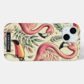 Flamingo en Toucan Naadloos Case-Mate iPhone Case (Achterkant (horizontaal))