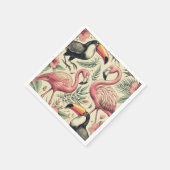 Flamingo en Toucan Naadloos Servet (Hoek)