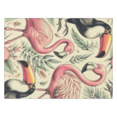 Flamingo en Toucan Naadloos Tafelkleed (Voorkant (Horizontaal))