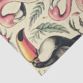  Flamingo en Toucan Naadloos Tissuepapier (Detail)