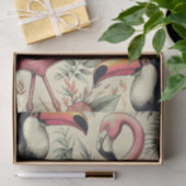 Flamingo en Toucan Naadloos Tissuepapier (Geschenk)