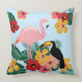 Flamingo en Toucan Pillow Kussen