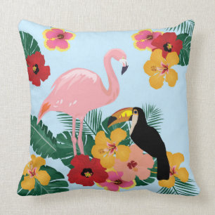 Flamingo en Toucan Pillow Kussen