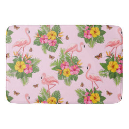 Flamingo en Vlinders 1 Badmat