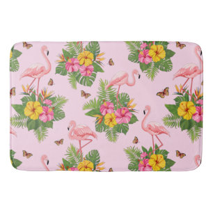 Flamingo en Vlinders 1 Badmat