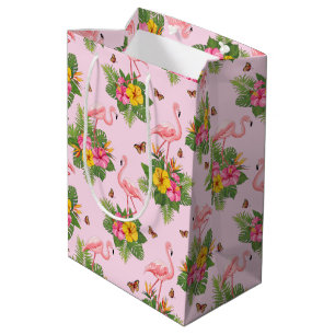 Flamingo en Vlinders 1 Medium Cadeauzakje