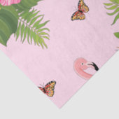 Flamingo en Vlinders 1 Tissuepapier (Detail)