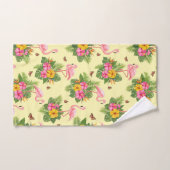 Flamingo en Vlinders 2 Bad Handdoek (Handdoek)