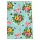 Flamingo en Vlinders 2 Medium Cadeauzakje (Voorkant)