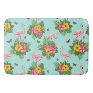 Flamingo en Vlinders 3 Badmat