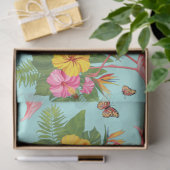 Flamingo en Vlinders 3 Tissuepapier (Geschenk)