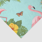 Flamingo en Vlinders 3 Tissuepapier (Detail)