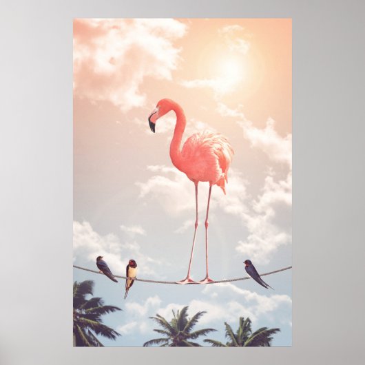FLAMINGO EN VRIENDEN POSTER (Voorkant)