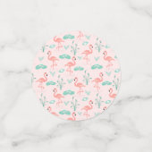 flamingo en waterleliepatroon confetti (Kleine voorkant)