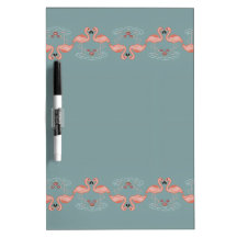Flamingo en waterlelies
