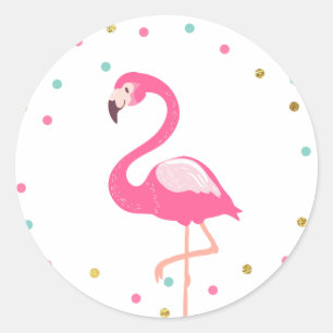 Flamingo Envelope sticker Tropisch Etiket