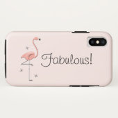 Flamingo 'Fabulous!' iPhone hoesje (Achterkant (horizontaal))